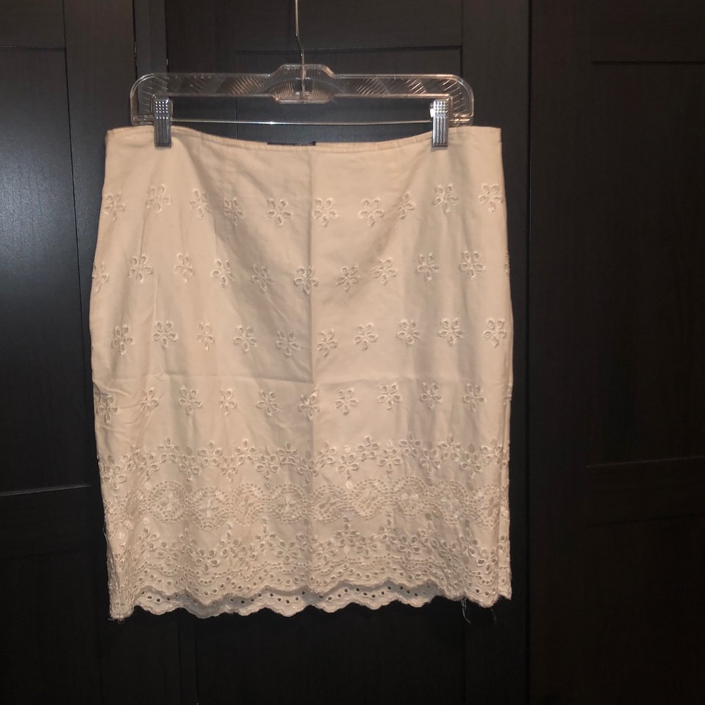 White embroidered skirt